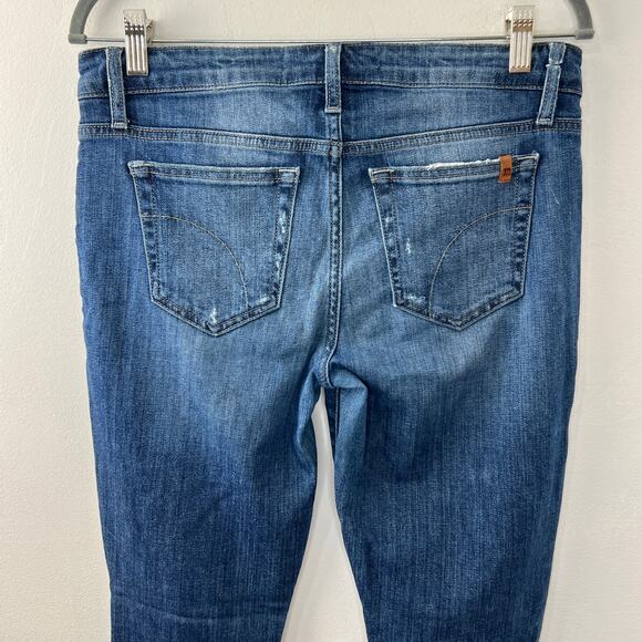 JOE'S Blue Medium Wash Cotton Blend Distressed Becky Skinny Ankle Jeans Size 29 - Picture 4 of 8